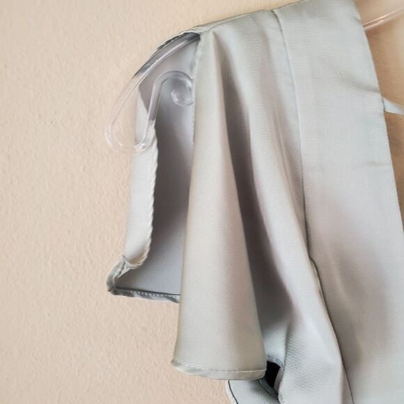 Dusty Sage Azazie Bridesmaid Maxi Dress Size Small - Picture 4 of 10